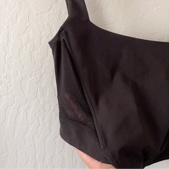 Tigermist | Black Lenna Square Neck Cropped Basic Everyday Corset - Picture 5 of 7